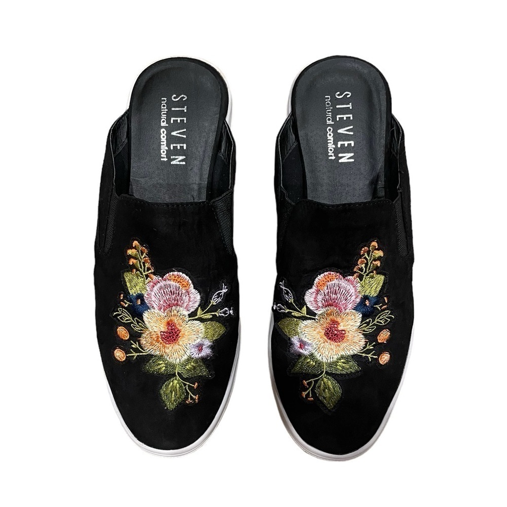 Steven Natural Comfort Lora Embroidery Mules